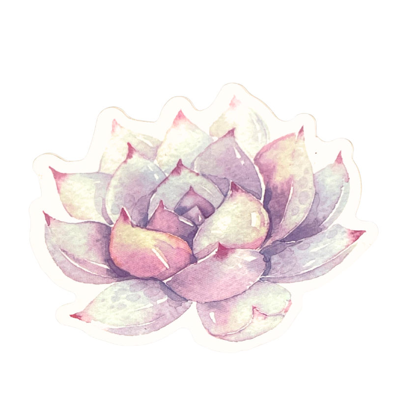 Succulent Sticker | Light Purple