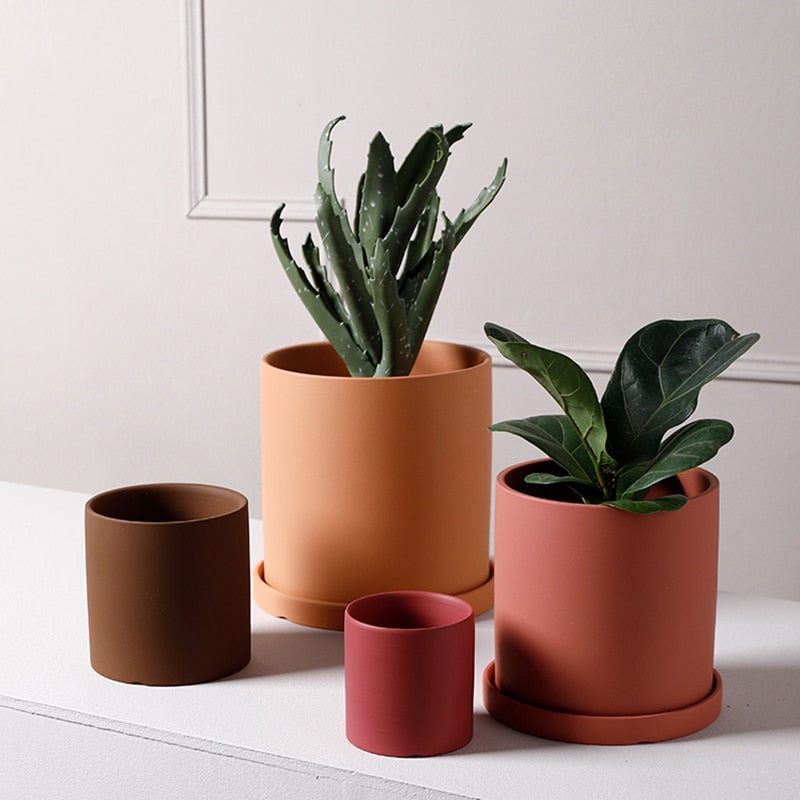 This Simple Ceramic Planter - 5.5" from Earth to Daisy is perfect for the modern plant mom in her indoor jungle! #plantsmakepeoplehappy