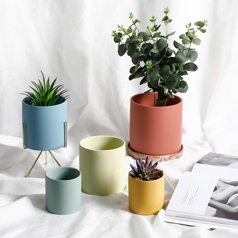 This Simple Ceramic Planter - 5.5" from Earth to Daisy is perfect for the modern plant mom in her indoor jungle! #plantsmakepeoplehappy