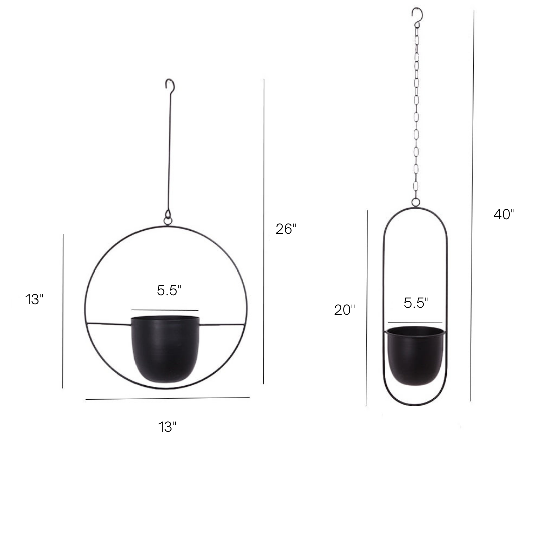 This Gold Oblong Hanging Planter from Earth to Daisy is perfect for the modern plant mom in her indoor jungle! #plantsmakepeoplehappy