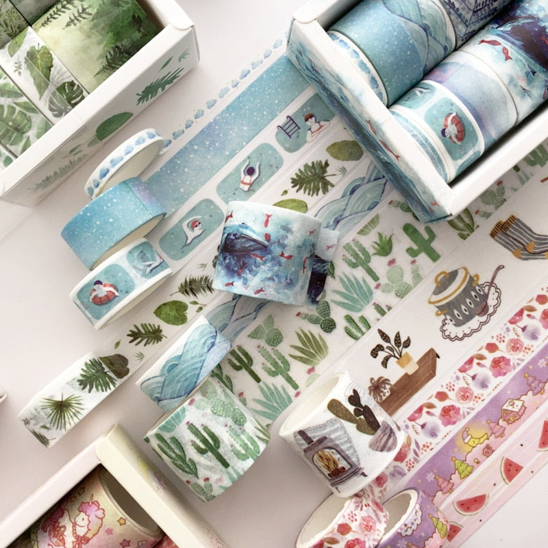 This Planty Washi Tape - Blue Hue from Earth to Daisy is perfect for the modern plant mom in her indoor jungle! #plantsmakepeoplehappy