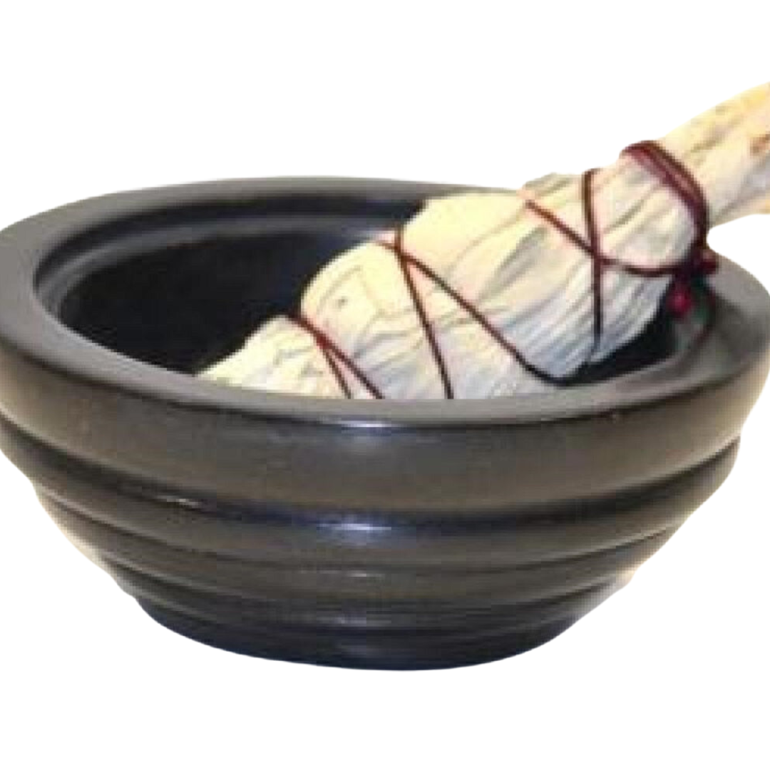 Soapstone Smudge Pot - Hand Size