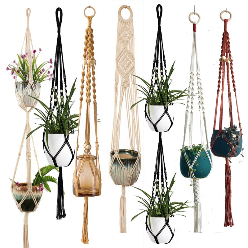 This Macrame Plant Hanger - C from Earth to Daisy is perfect for the modern plant mom in her indoor jungle! #plantsmakepeoplehappy
