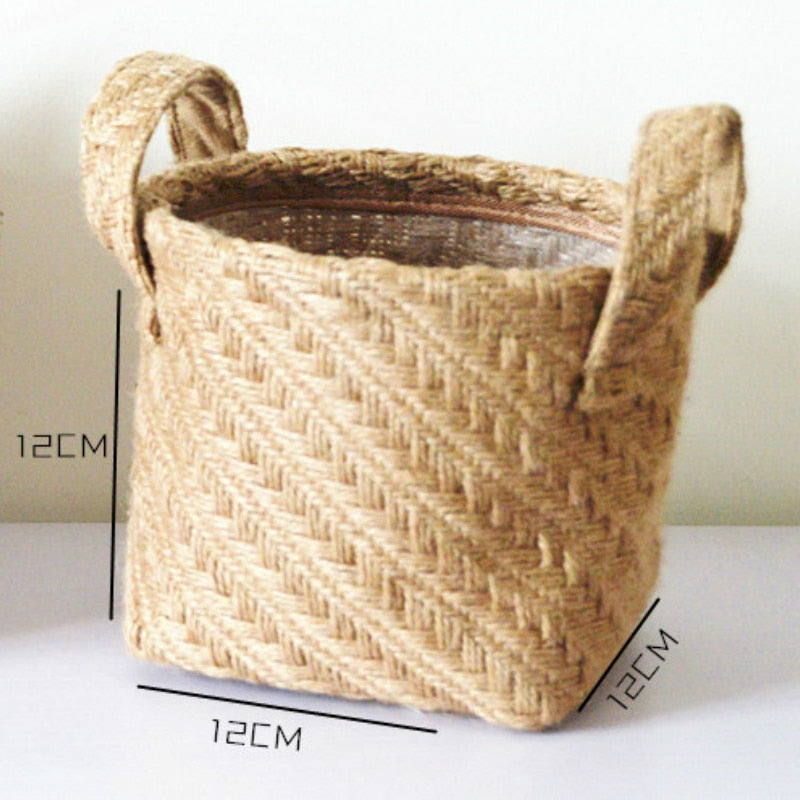This Jute Woven Cloth Cover Pot & Organizer from Earth to Daisy is perfect for the modern plant mom in her indoor jungle! #plantsmakepeoplehappy