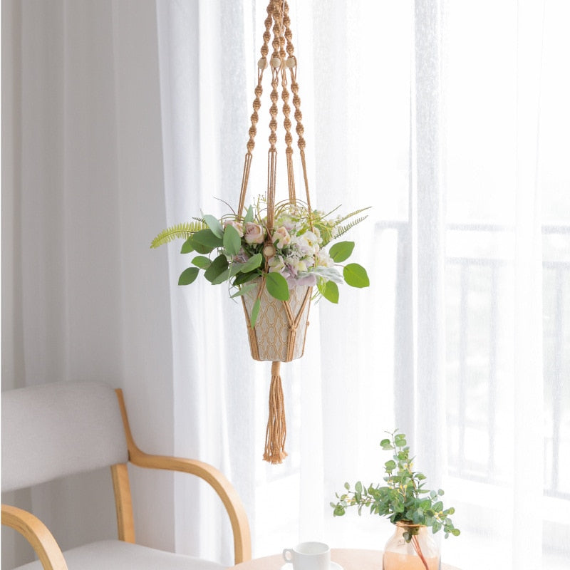 This Macrame Plant Hanger - B from Earth to Daisy is perfect for the modern plant mom in her indoor jungle! #plantsmakepeoplehappy