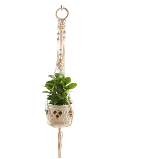 This Macrame Plant Hanger - C from Earth to Daisy is perfect for the modern plant mom in her indoor jungle! #plantsmakepeoplehappy